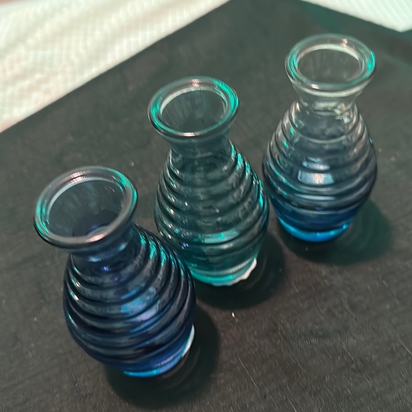 Elemental Sea Glass Mini Vases (Set of 3) - Picture 3 of 9